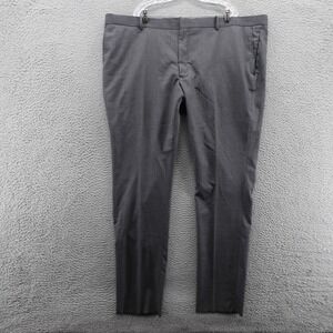 Nordstrom Mens Tech‎ Smart Trim Fit Gray Dress Pant Size 50W Wool Unhemmed NEW